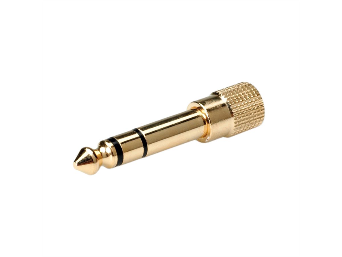 ROLINE GOLD Stereo Adapter 6.35 mm Male - 3.5 mm Female