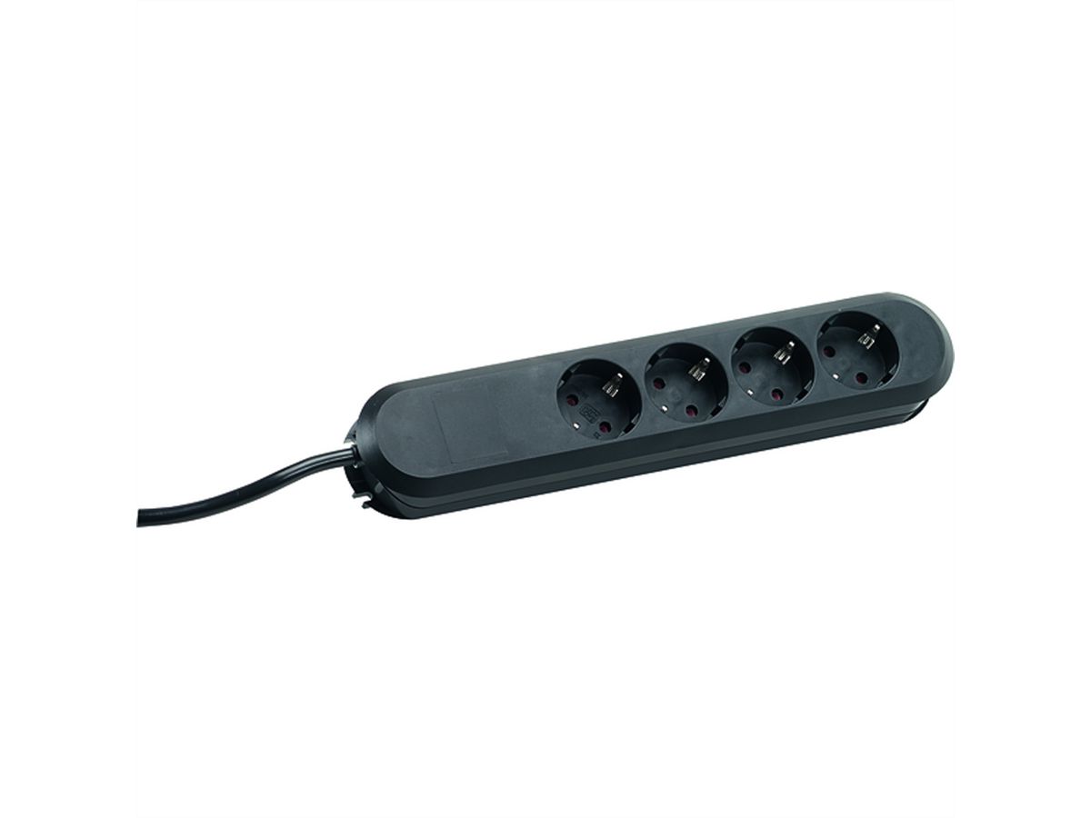 BACHMANN SMART 4xCEE7/3 black power 1.5m CEE7/7