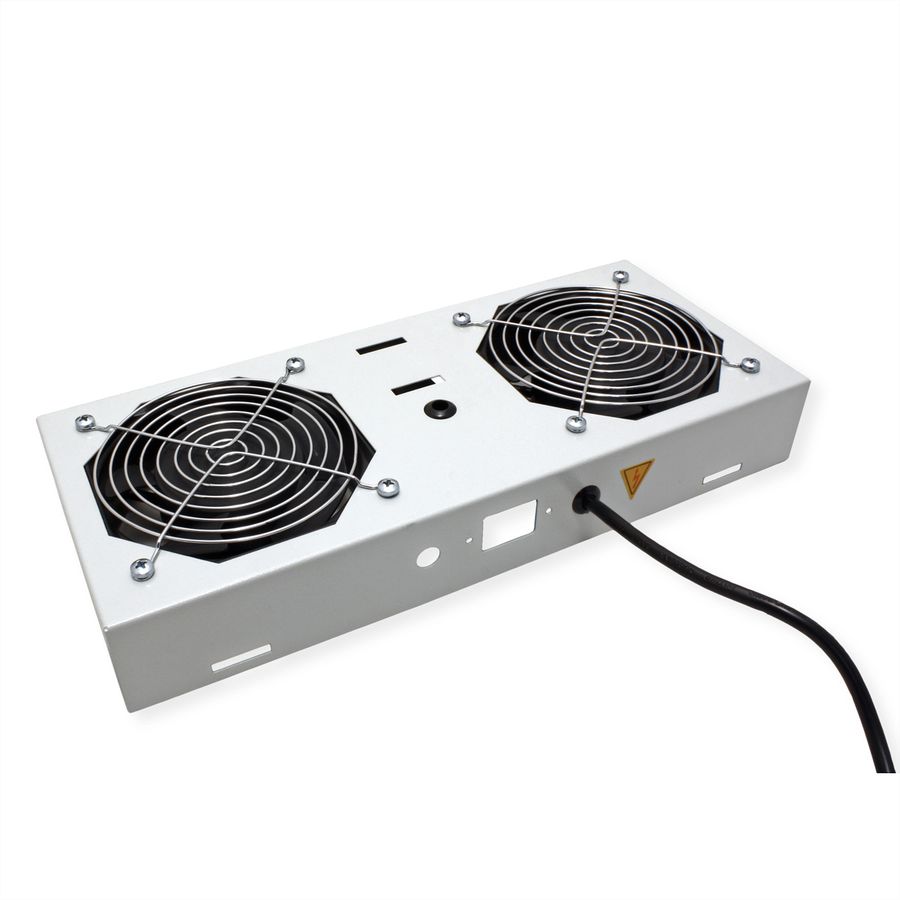 ROLINE ventilatorunit met 2 ventilatoren , voor 19 inch wandbehuizing grijs