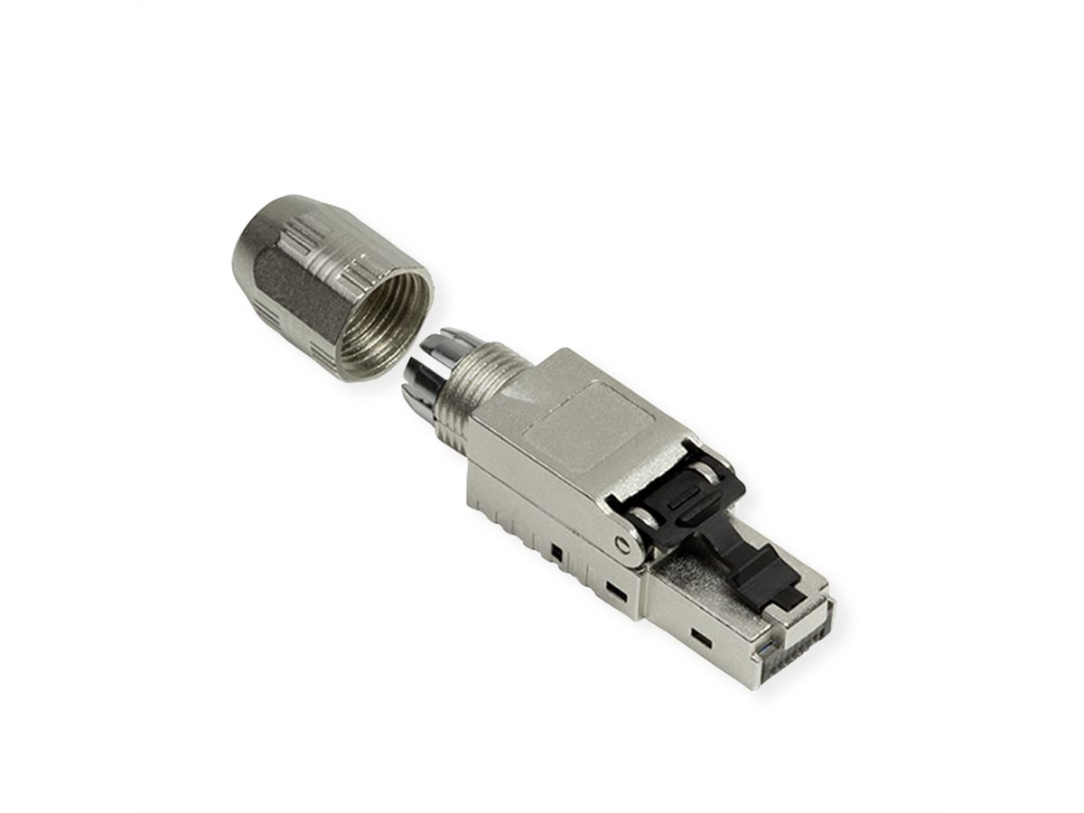 ROLINE veldmontage RJ-45 connector Cat.6A (Klasse EA), STP, zilver