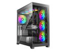 XILENCE Xilent Gleam X818.ARGB Gaming ATX PC-behuizing zwart, RGB ATX Midi Tower