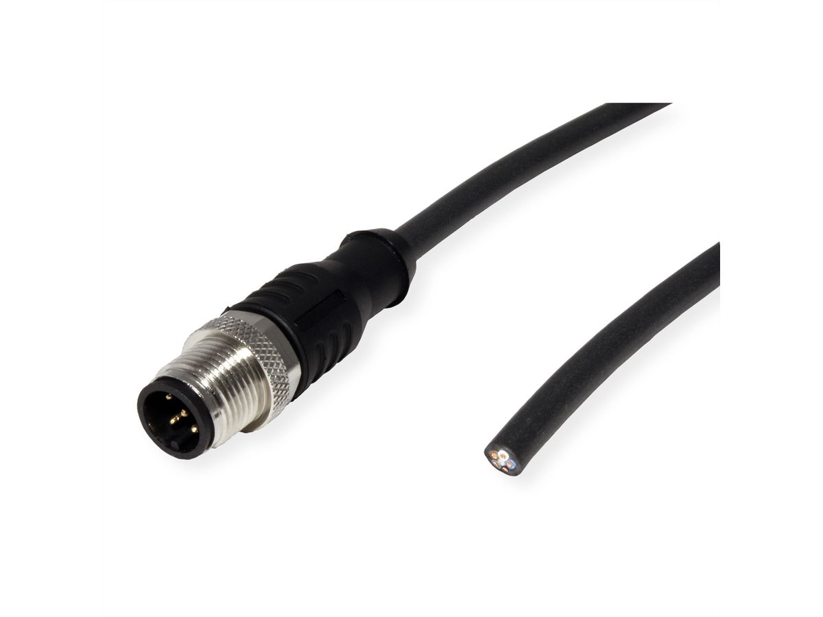 METZ CONNECT M12 sensor-/actuatorkabel, A-gecodeerd, M12 rechte stekker - vrij kabeleinde, onafgeschermd, 5-pins, PUR , 10 m