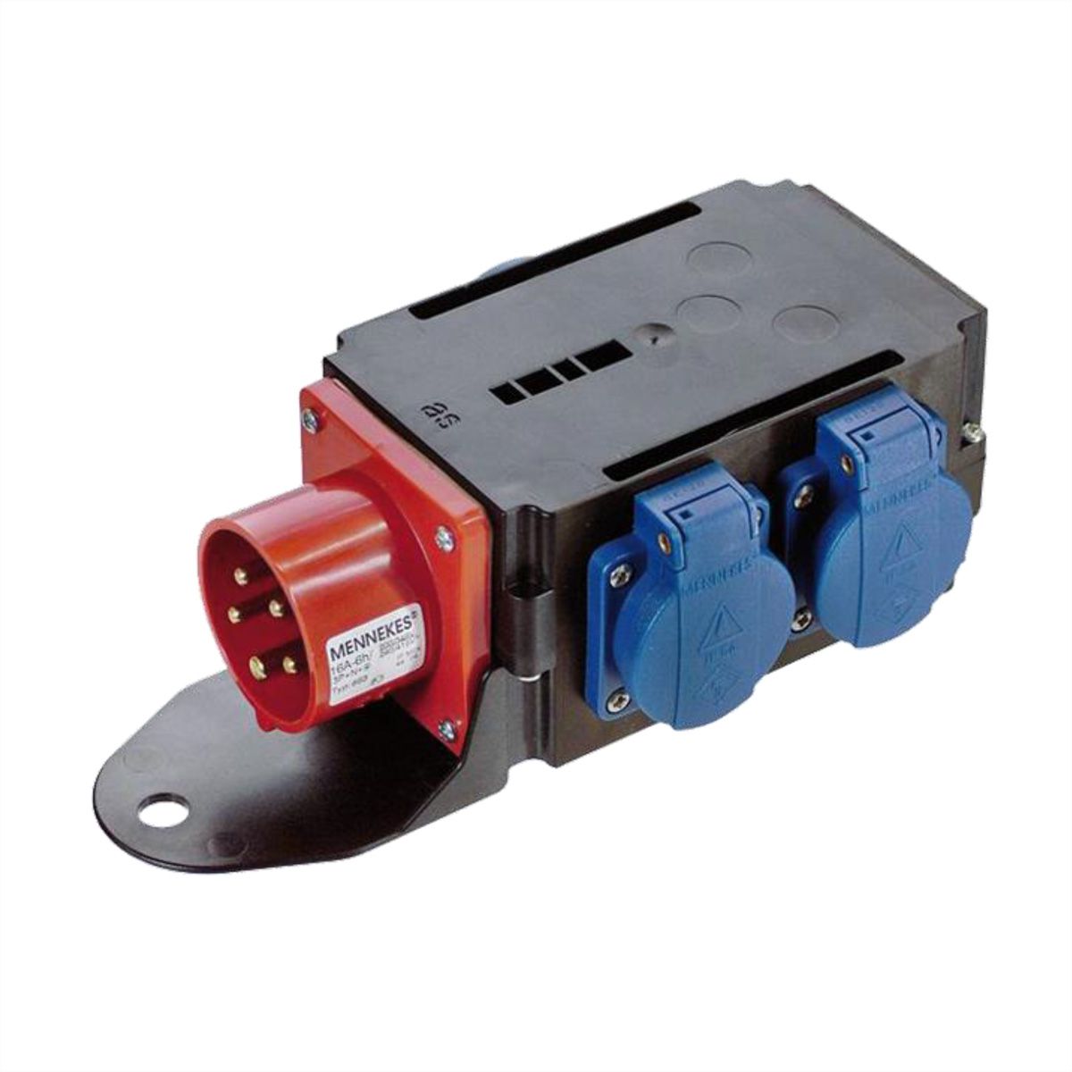 BACHMANN CEE adapter 16A 400V, 3xprotective contact IP44