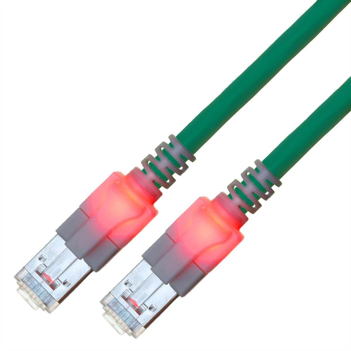 EasyLan S/FTP DualBoot LED Kabel Cat.6 (Class E), LSOH, turkoois, 2 m