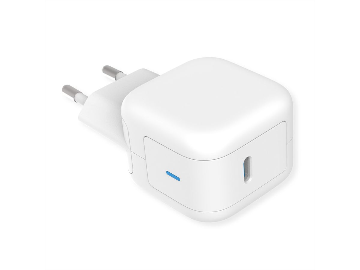 ROLINE USB Wall Charger, 1-Port, Type C, GaN, 20W