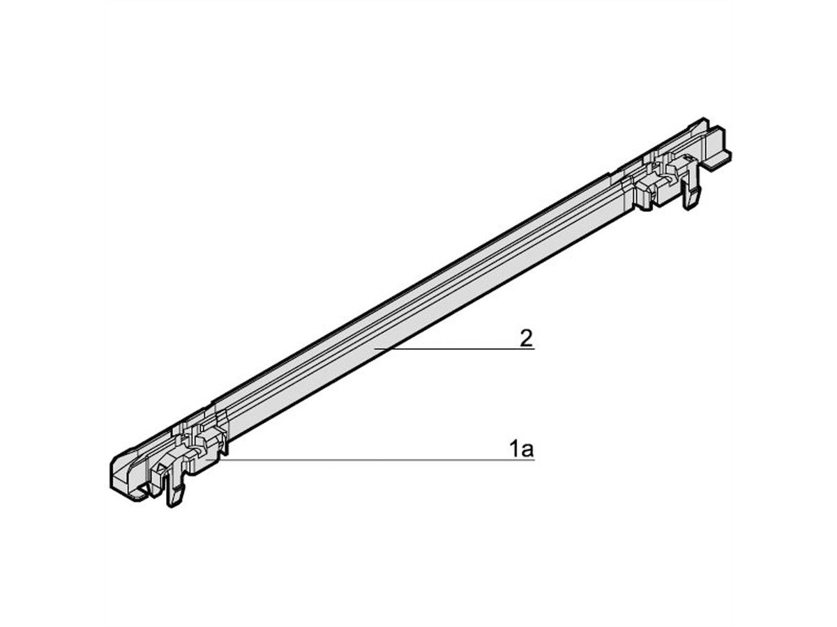 SCHROFF Guide Rail Standard Type, Groove Width 2 mm, 340 mm, Red/Silver, 10 Pieces