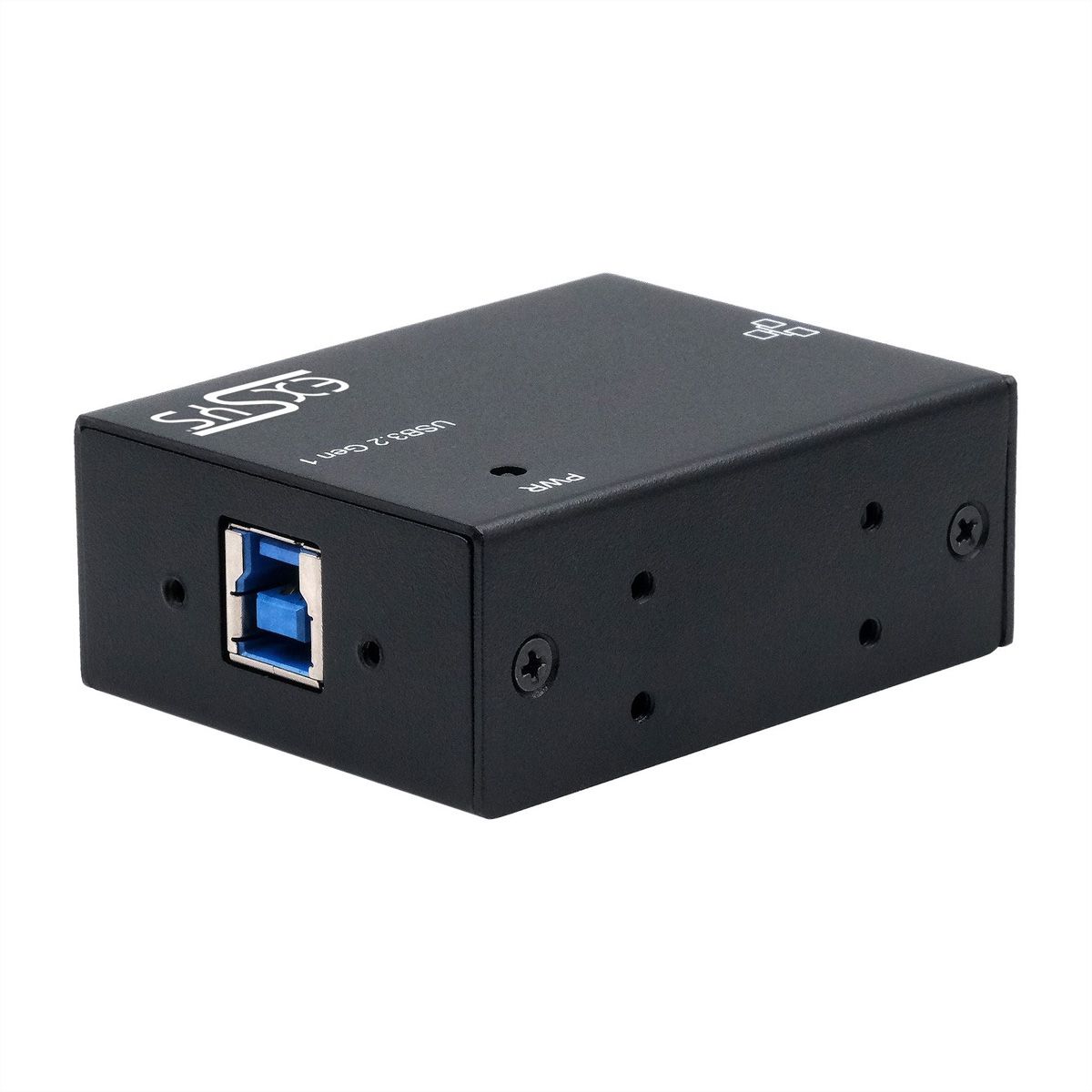 EXSYS EX-13021HMV USB 3.2 Gen 1 B-Port to Ethernet 1 Gigabit, incl. DIN-Rail Kit (Metal Case)