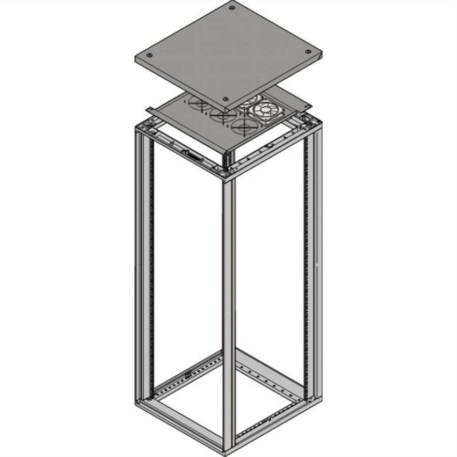 SCHROFF Novastar Ventilator Opzetkap Met 2 Ventilatoren, Hoogte Ventilator 38 mm, 553W 500D