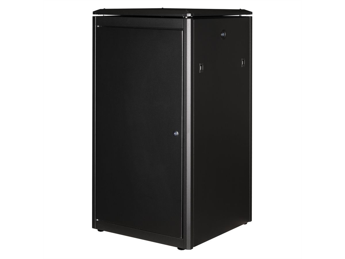 ROLINE 19-inch netwerkkast Pro 22 U, 600x600 BxD Glazen deur zwart