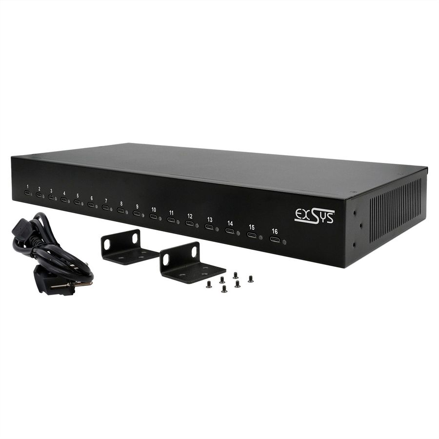 EXSYS EX-11017 16-Port USB-C High Power Charger 1008W