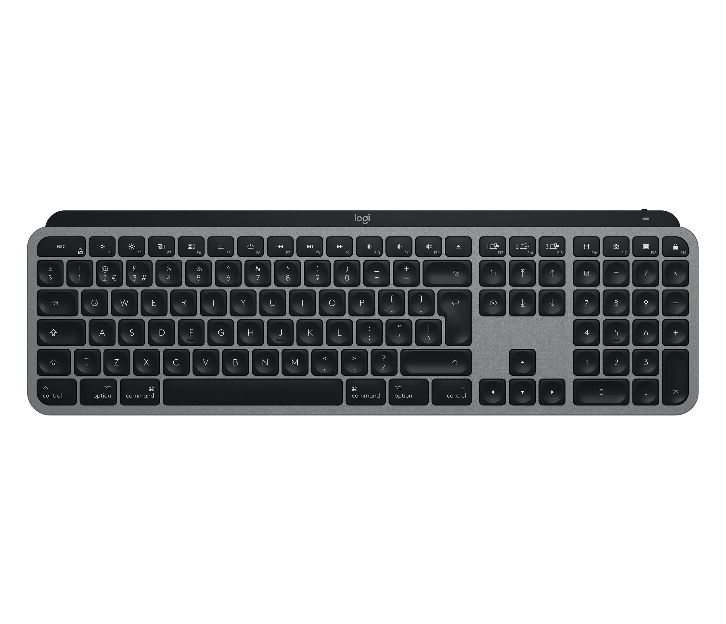Logitech MX Keys f Mac keyboard RF Wireless Bluetooth QWERTY
