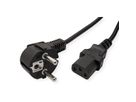 VALUE Power Cable, straight IEC Conncector, black, 1.8 m