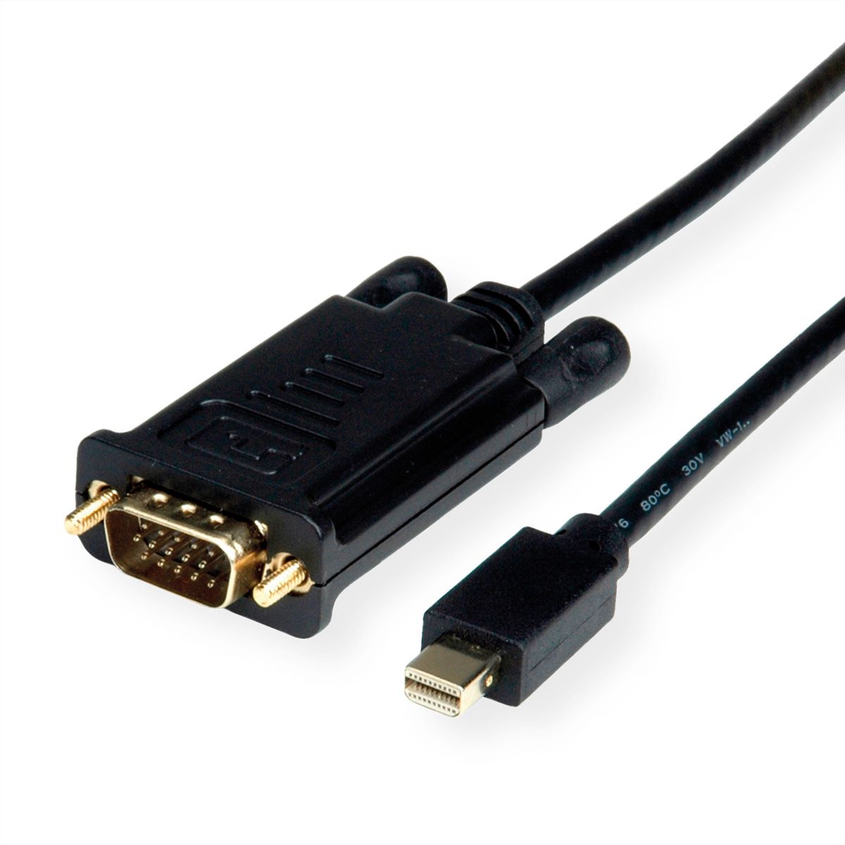 VALUE Cable MiniDisplayPort VGA Mini DP M VGA M black 1.5 m