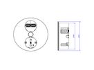 BACHMANN TWIST 1x earthing contact, Wire end ferrules, USB charger, earthing contact mounting plug, Stainless steel, 2 m