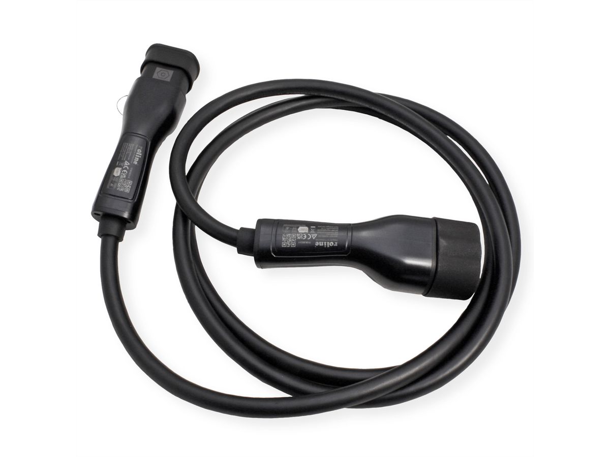 ROLINE EV Charging Cable Assembly Type2, 3-Phase, 480VAC (3P+N+E), 32 A, 22 kW, 3 m