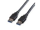 ROLINE USB 3.2 Gen 1 Cable, A - A, M/M, black, 1.8 m