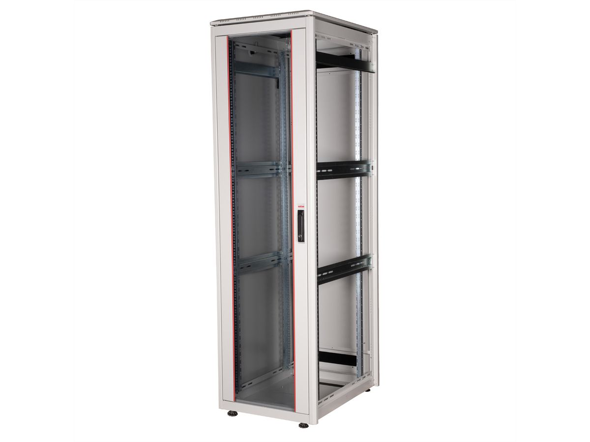 ROLINE 19-inch Network Cabinet Pro 42 U, 600x800 WxD glass door grey
