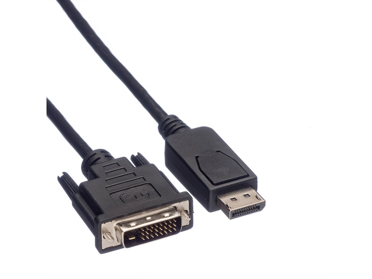 ROLINE DisplayPort Cable, DP-DVI (24+1), M/M, black, 1.5 m