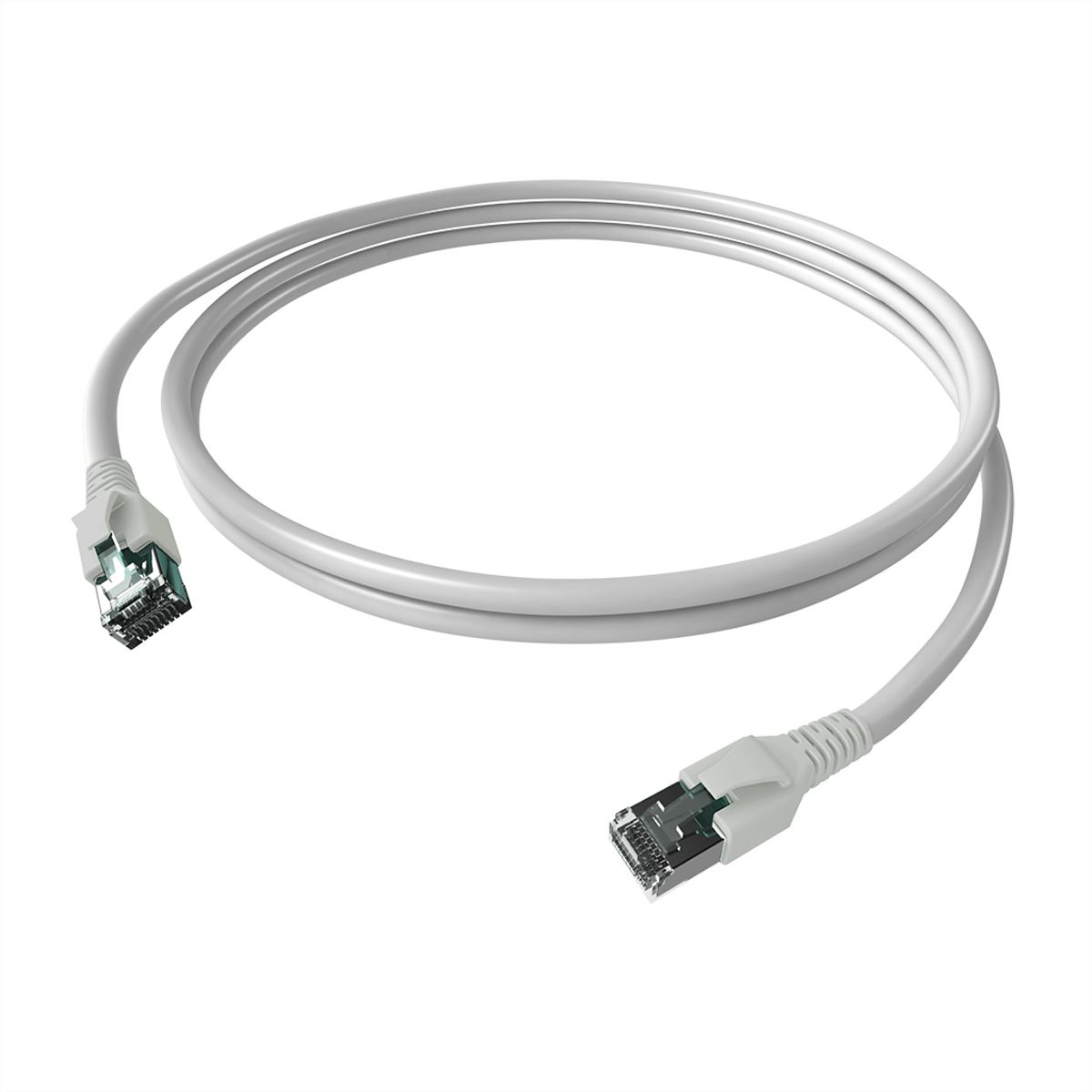EasyLan FlexBoot Patchkabel Kat.6A, S/FTP, wit, 0,5 m