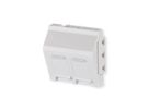 METZ CONNECT Keystone Anschlussdose 45x45 mm, 2 Port unbestückt, reinweiß RAL 9010