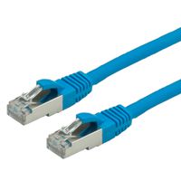 VALUE S/FTP Patch Cord Cat.6 (Class E), halogen-free, blue, 0.5 m