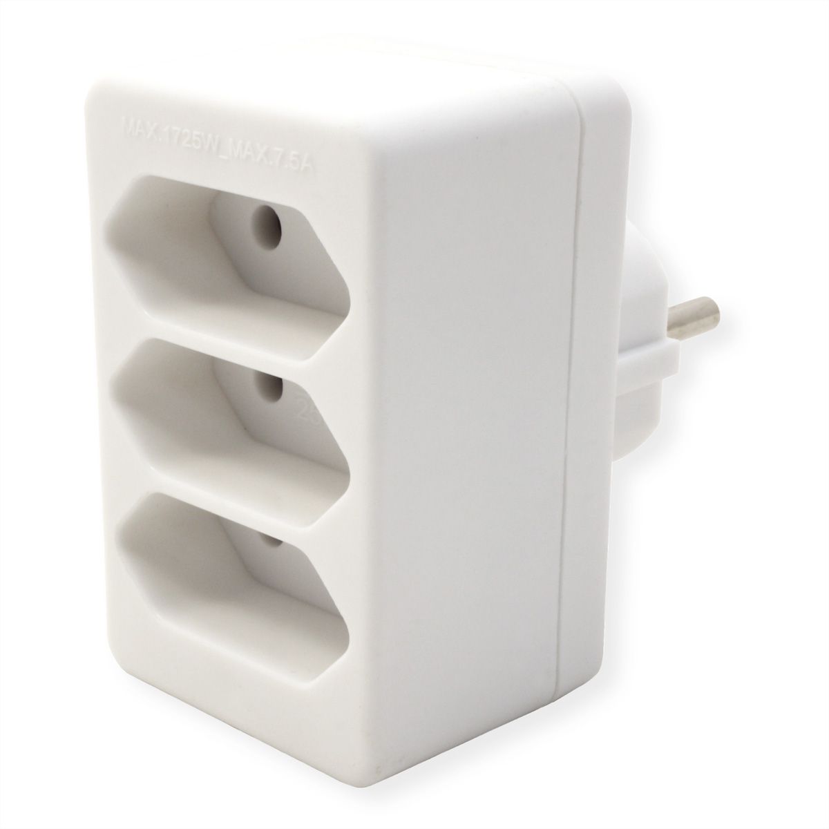 BACHMANN multi-plug 3xEuro, white 3x2.5A/230V