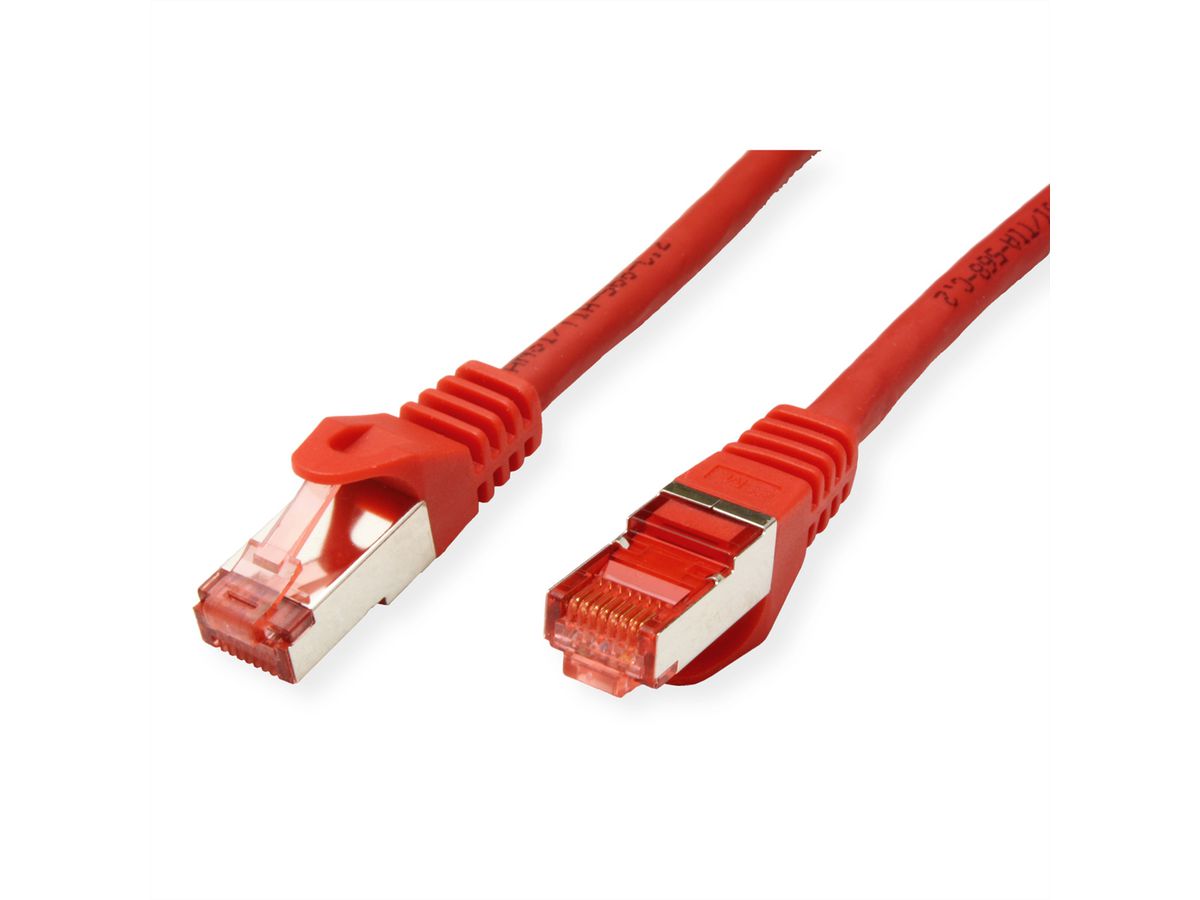 ROLINE S/FTP Patch Cord Cat.6 Component Level, LSOH, red, 0.5 m
