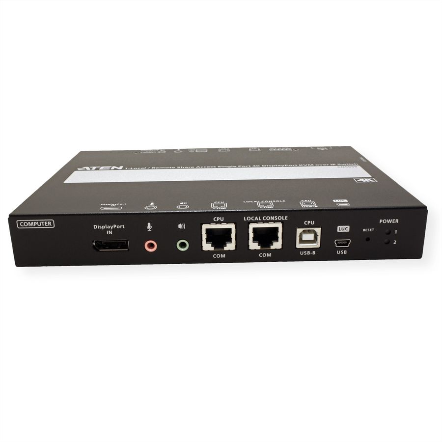 ATEN CN9950 1-Lokaal-Remote Share Access Single Port 4K DisplayPort KVM over IP Switch