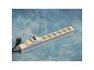 SCHROFF contactdoosstrook UTE, 6 contactdozen, 19", met randaarde en overstroombeveiliging
