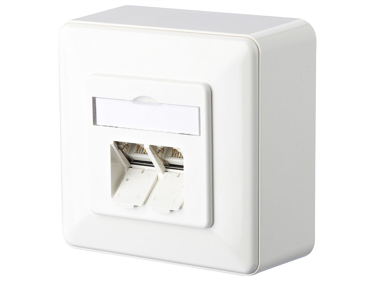 METZ CONNECT E-DAT C6A 2 port AP, pure white