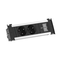 BACHMANN KAPSA S 2xUTE 1xUSB C/C 45W, 2m AEH RAL9005 ALU