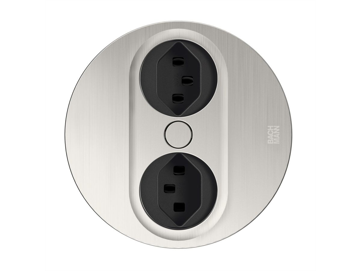 BACHMANN TWIST2 2xCH T23 2,0m AEH, T23 Edelstahl-Optik rund