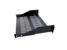 VALUE 19"-Fixed Shelf, 485 x 350mm, 2U, max. 25kg, black