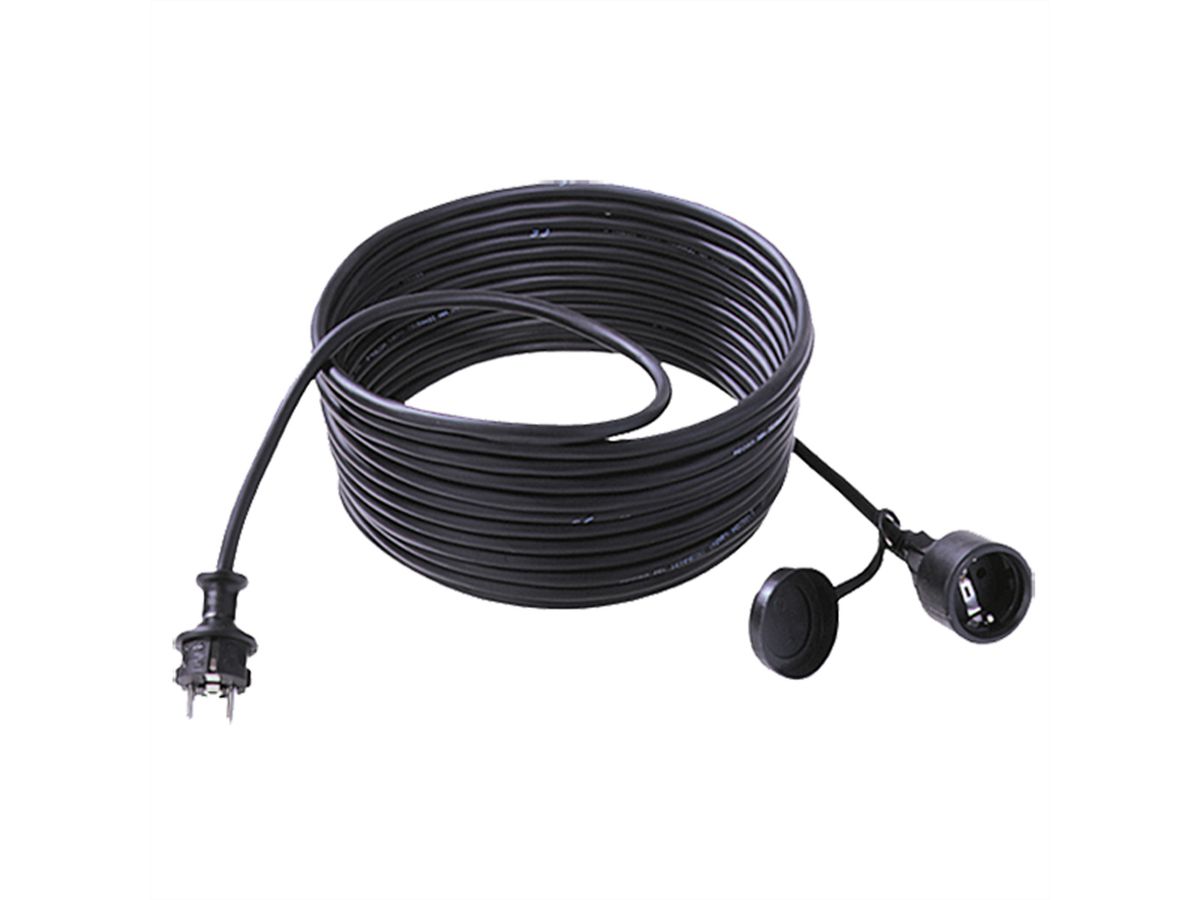 BACHMANN Extension 3G1,5mm² black, 25m, H07RR-F rubber earthing contact