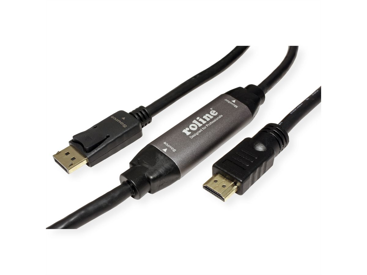 ROLINE DisplayPort Kabel DP - UHDTV, M/M, zwart, 10 m