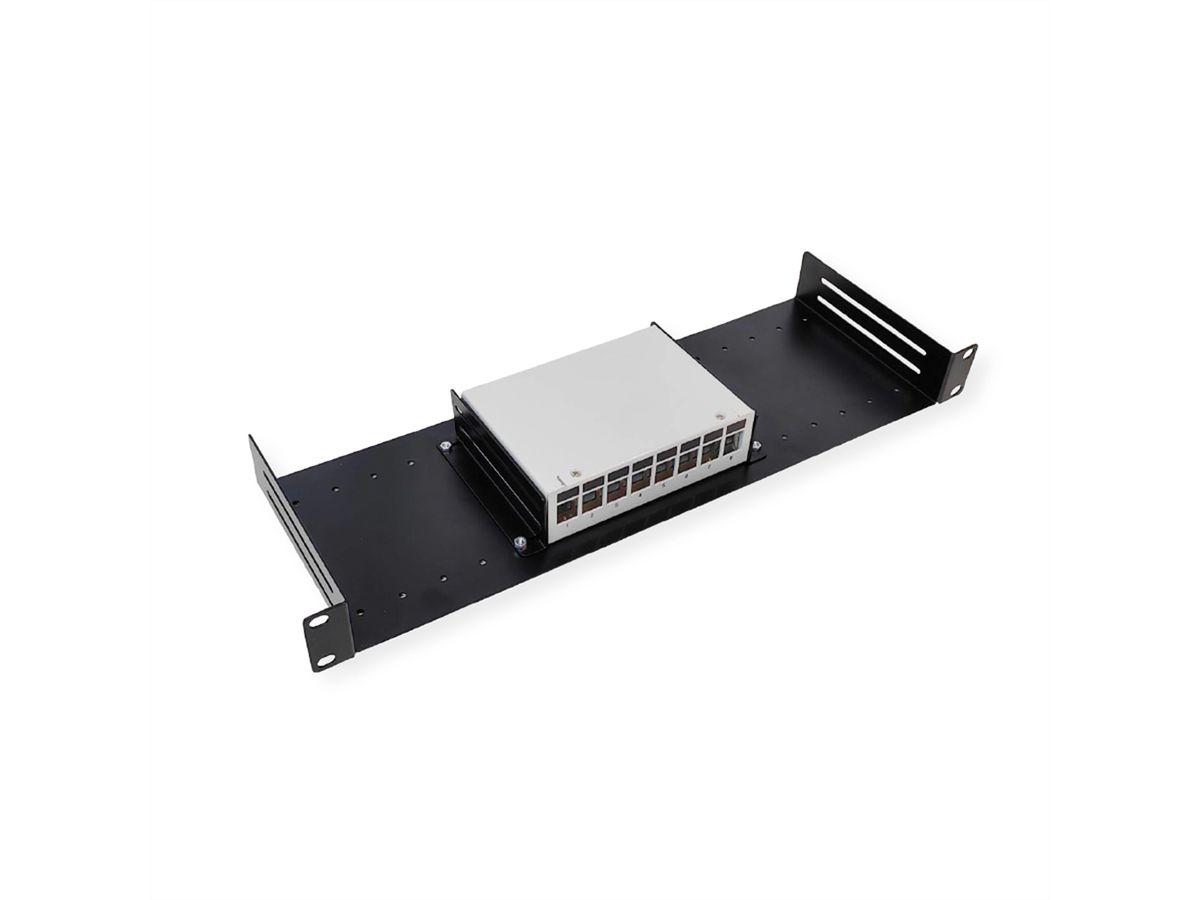 VALUE 19" Shelf, 1U, with 2 adjustable dividers, black