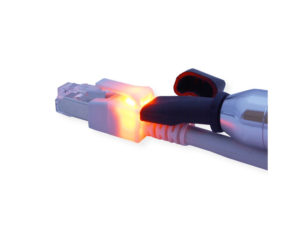 EasyLan S/FTP DualBoot LED Kabel Cat.6 (Class E), LSOH, grijs, 0,5 m