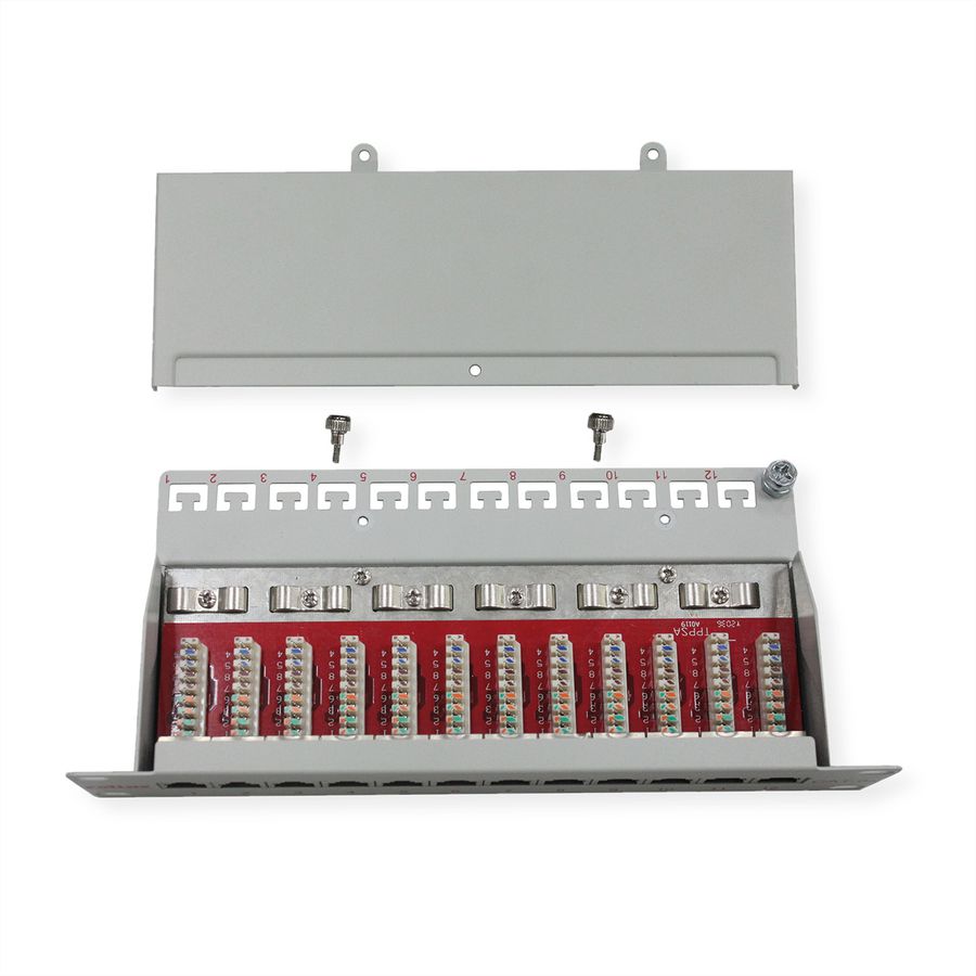 ROLINE 10-inch Patchpanel 12 Poorts, Cat.6A (Class EA), afgeschermd