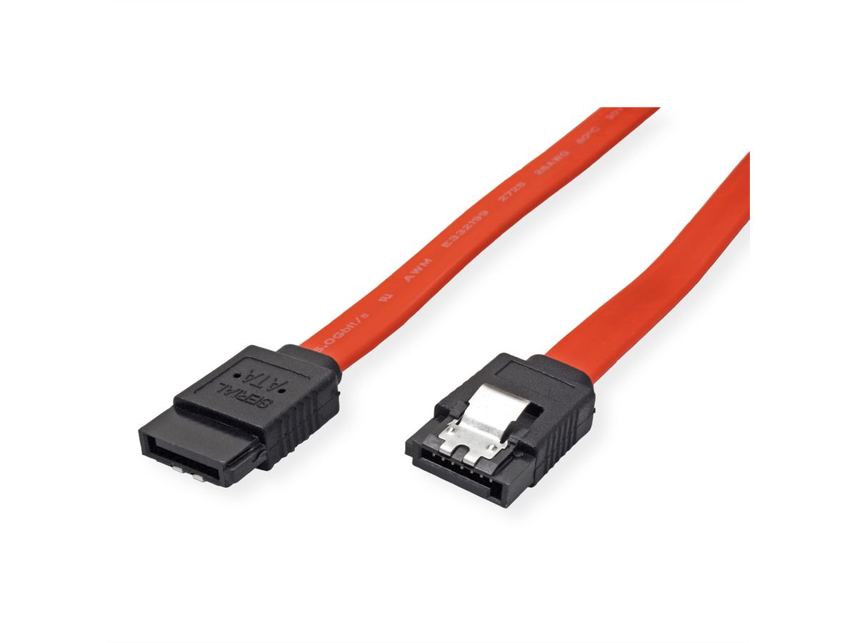 VALUE Int. SATA 6.0 Gbit/s HDD kabel, met clicksluiting, 0,5 m