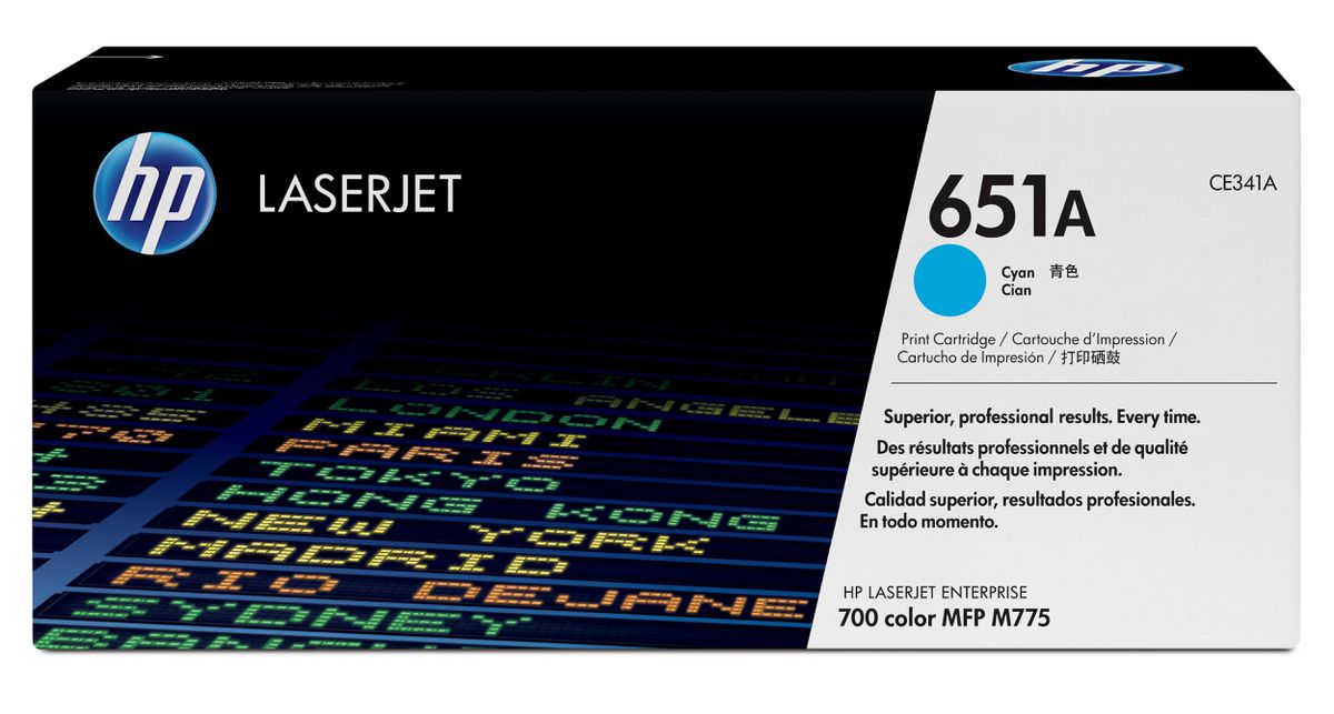 HP 651A originele cyaan LaserJet tonercartridge