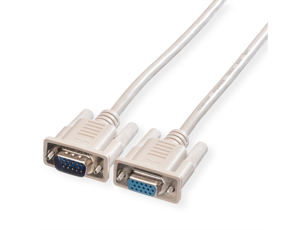 ROLINE VGA Cable, HD15, F/M, 3 m