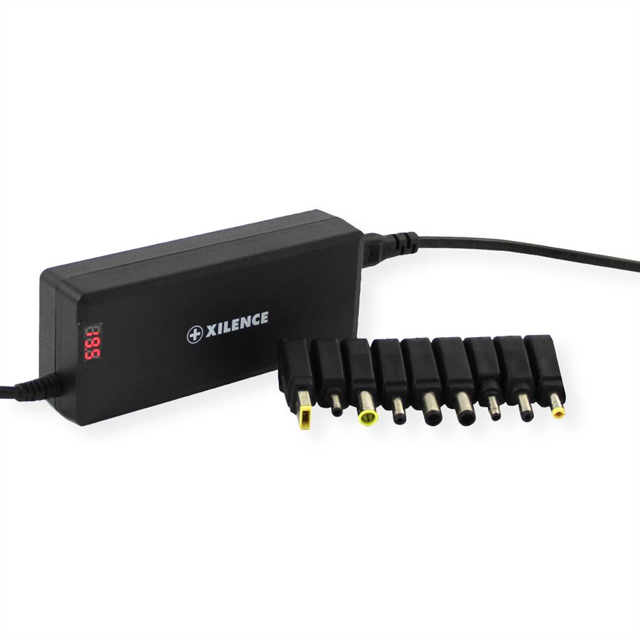 Xilence Universal Notebook Charger, XM010, 9 Adapters, LED Display, 90W
