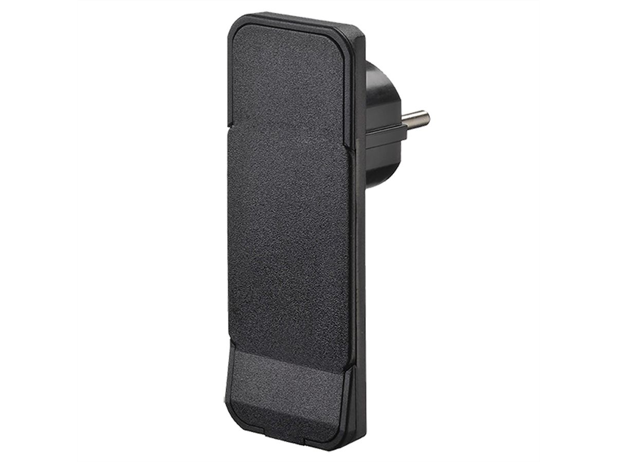 BACHMANN Flat Plug CEE7/7 black, Reconnectable, without cable