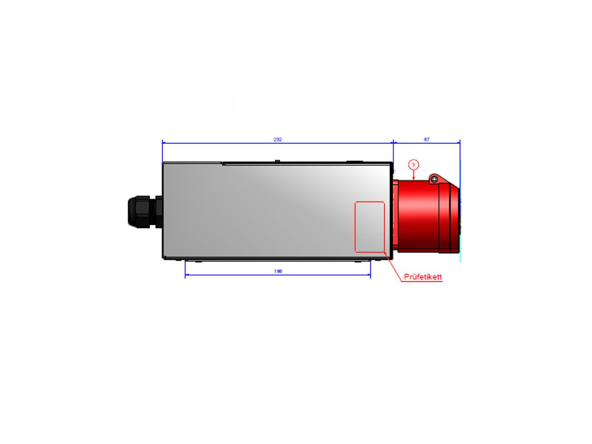 BACHMANN BlueNet CEE 32A 3 phase, CEE socket outlet 32A red, measurement