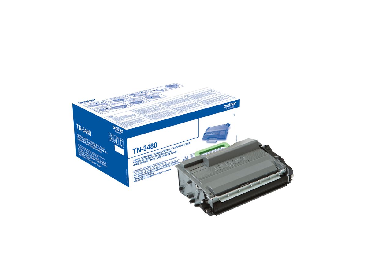 Brother TN-3480P tonercartridge 1 stuk(s) Origineel Zwart
