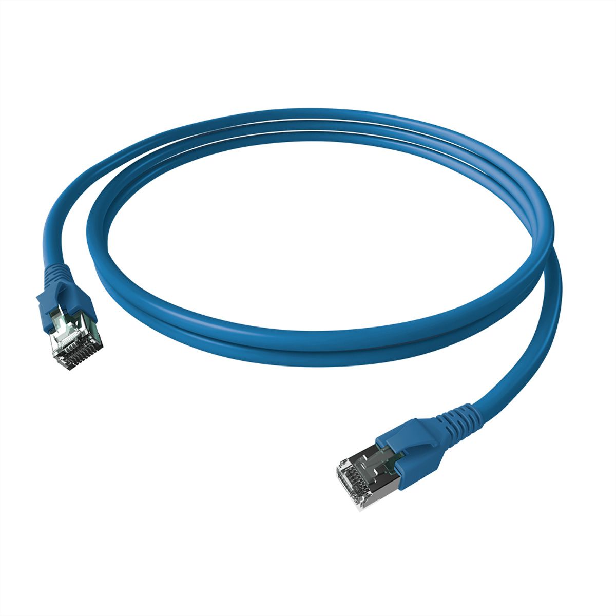 EasyLan FlexBoot Patch Cable Cat.6A, S/FTP, blue, 0.5 m