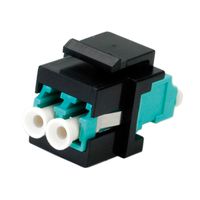 ROLINE Fiber Optic Keystone Jack, LC Duplex, Multimode, OM3