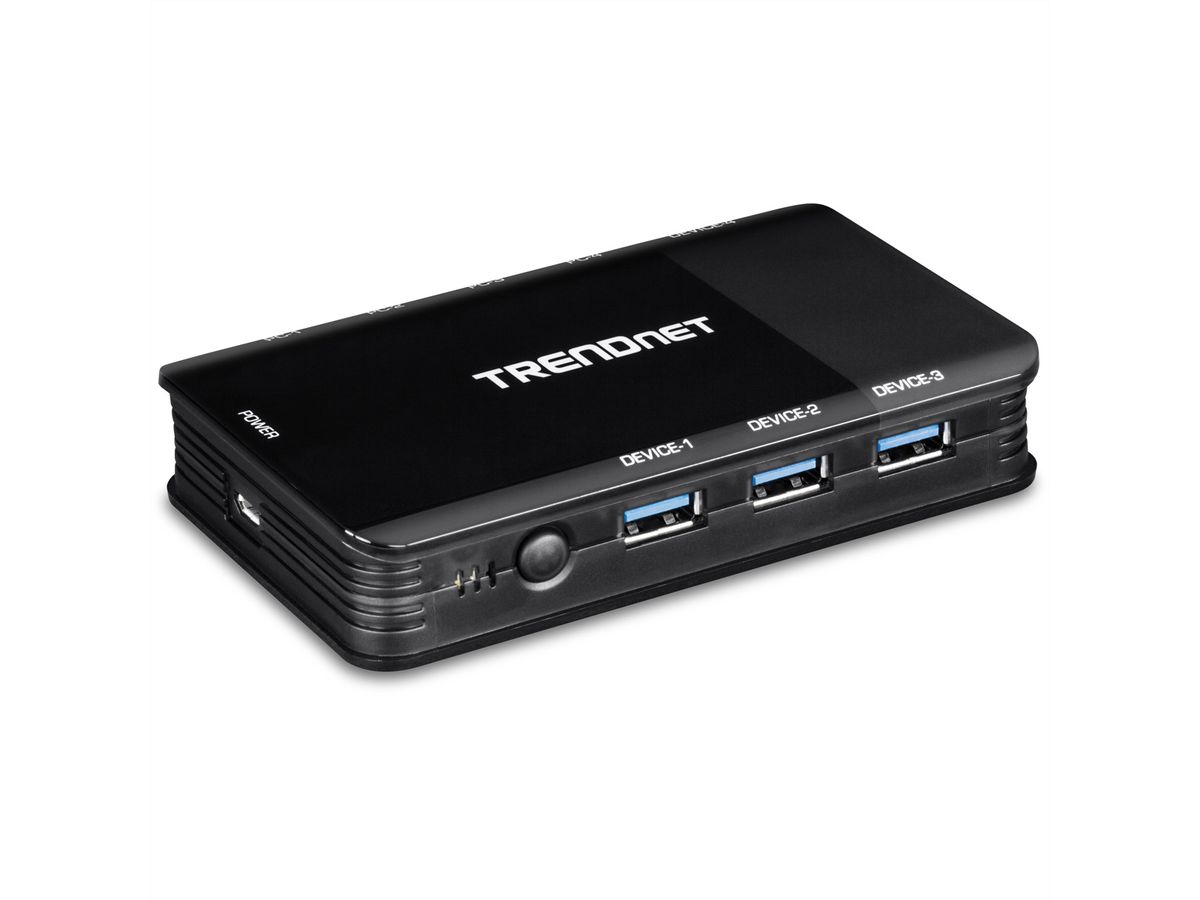 TRENDnet TK-U404 4-Port Sharing Switch 4 PC/1 Gebruiker USB 3.1