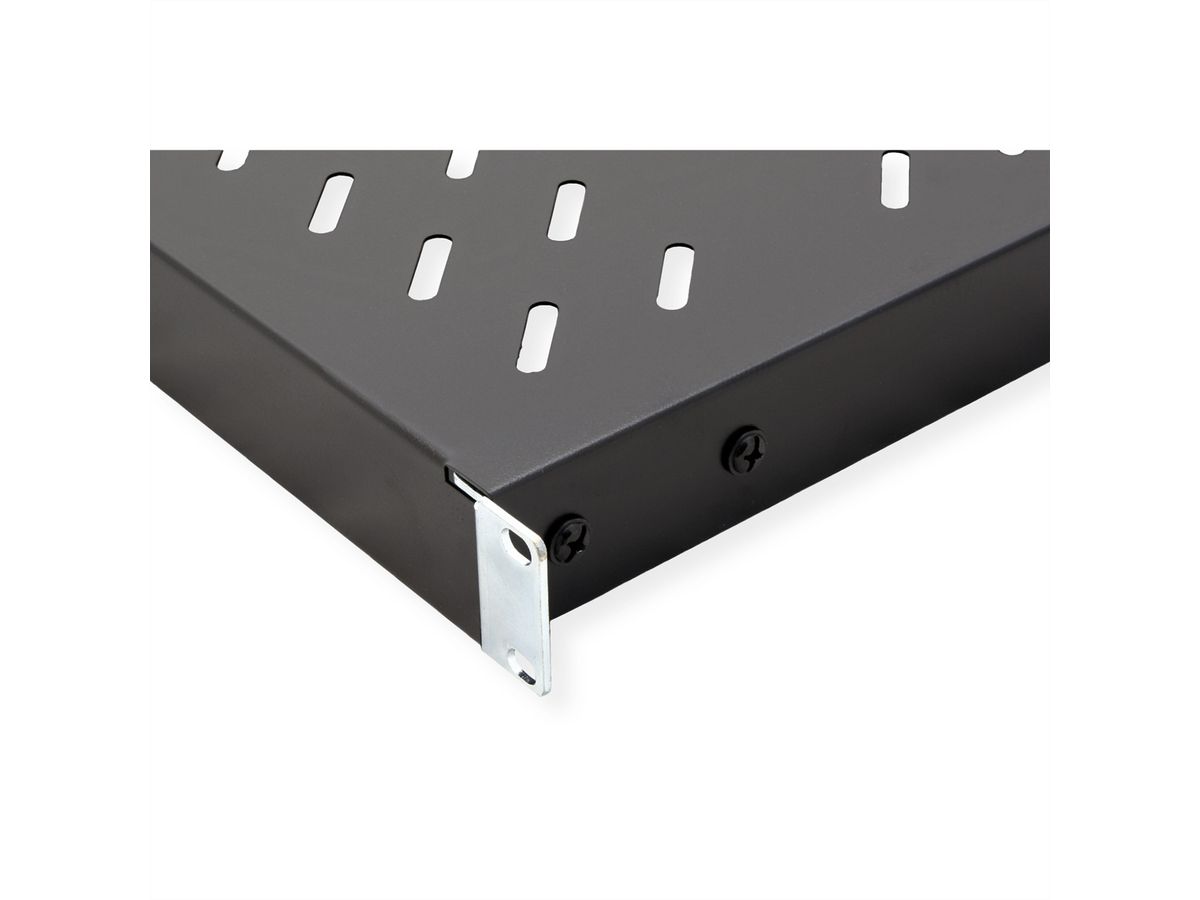 VALUE 19"-plank 1HE in diepte verstelbaar, 440 x 568 mm, 50 kg draagvermogen
