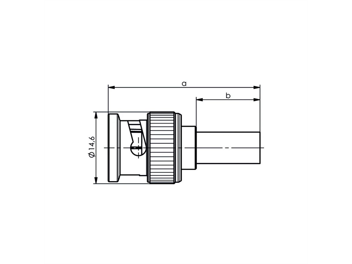 TELEGÄRTNER BNC Straight Plug Crimp, G1 (RG-58C/U)